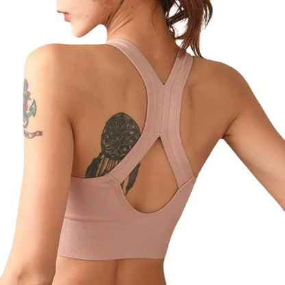Brassière Sport Femme Zip Frontal – Soutien-Gorge Running Yoga Respirant