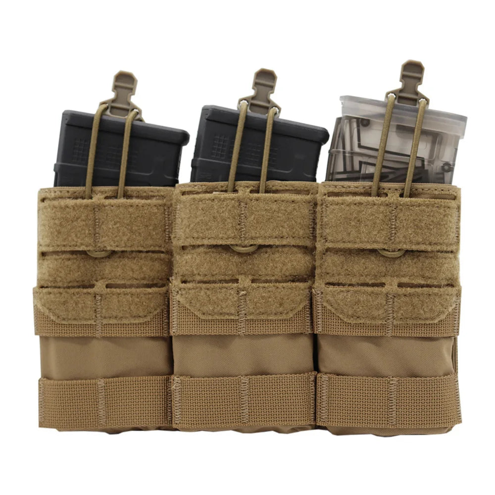 Porte-Chargeur Triple Tactique MOLLE – Nylon 500D | Compatible 556 M4 M16 | 6 Coloris - BLACKBEARD OUTDOOR INDUSTRIES