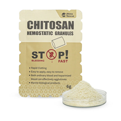 RHINO RESCUE Granulés Hémostatiques Chitosan 6g – Coagulation Rapide, Sans Résidu