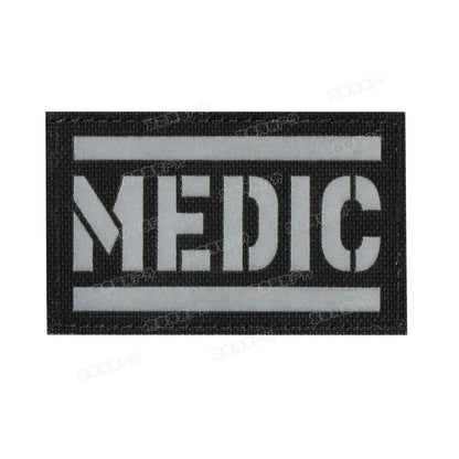 MEDIC Embroidered Patch IR Reflective Glow in Dark Tactical Military Patches Medical MED EMT PARAMEDIC Emblem PVC Rubber Badges - BLACKBEARD OUTDOOR INDUSTRIES