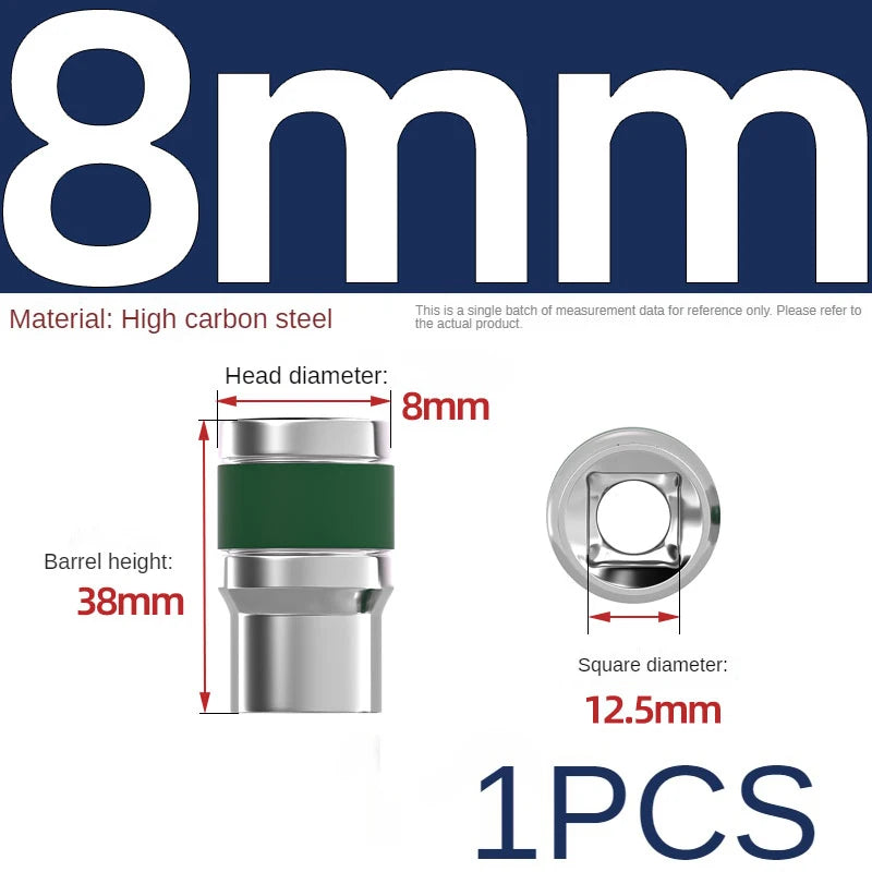 Jeu de Douilles 8-32 mm | Hexagonales 1/2" – Renforcées & Épaissies | Pour Clé à Chocs ou Pneumatique - BLACKBEARD OUTDOOR INDUSTRIES