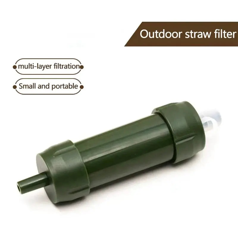Paille Filtrante Survie avec Tuyau d'Extension – Purification Eau Camping