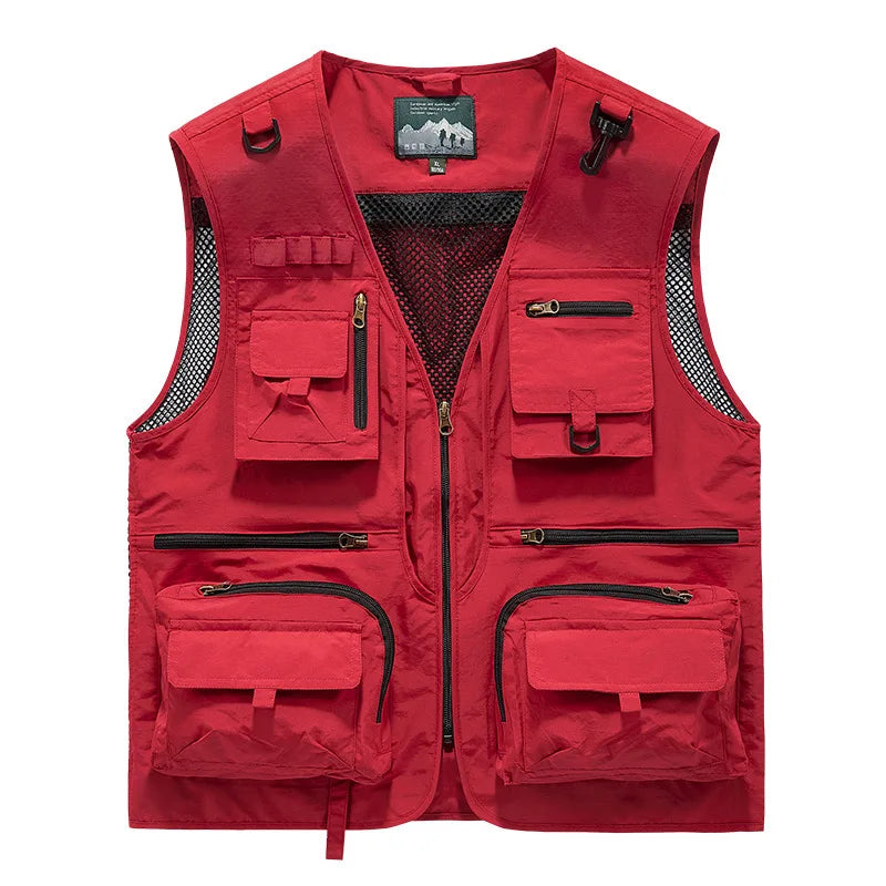 Gilet Multi-Poches Homme Respirant — Pêche, Outdoor & Casual | 7 Couleurs | EU L à 4XL - BLACKBEARD OUTDOOR INDUSTRIES