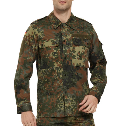 Veste tactique homme camouflage Flecktarn, style BDU