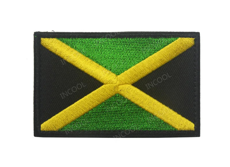 Patch Drapeaux Brodés Amérique et Caraïbes – 8×5 cm avec Velcro - BLACKBEARD OUTDOOR INDUSTRIES