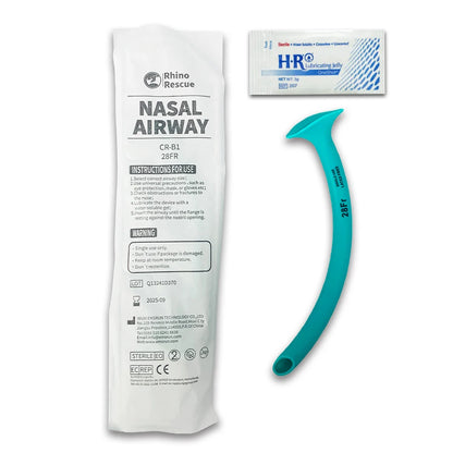 Canule Nasopharyngée NPA RHINO RESCUE 28Fr / 9,3mm – Avec Surgilube, Kit Urgence