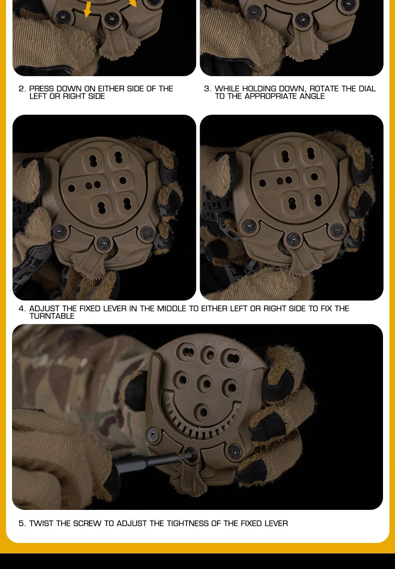 Adaptateur de Base Nylon 360° pour Support de Rotation MOLLE BLACKBEARD OUTDOOR INDUSTRIES