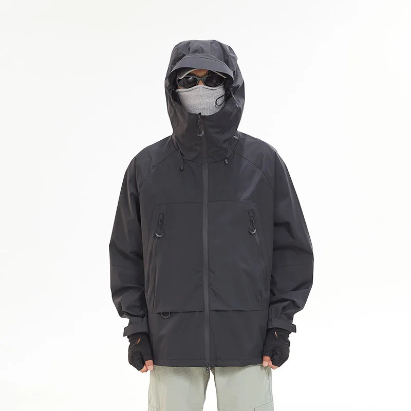 Veste de Randonnée Imperméable et Coupe-Vent Unisexe avec Capuche – Veste de Sport Haute Qualité pour Randonnée, Course et Escalade - BLACKBEARD OUTDOOR INDUSTRIES