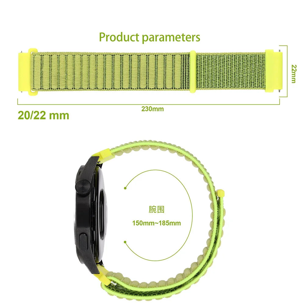 Bracelet en Nylon 20mm pour Garmin Vivoactive 5 - Bracelet de Remplacement Smart avec Libération Rapide pour Garmin Active 5/6 BLACKBEARD OUTDOOR INDUSTRIES
