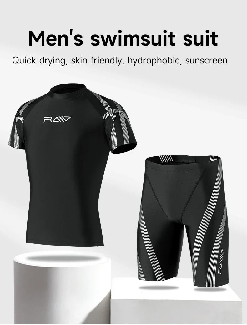 ensemble de mailliot de bain homme rash guards split type Ma boutique