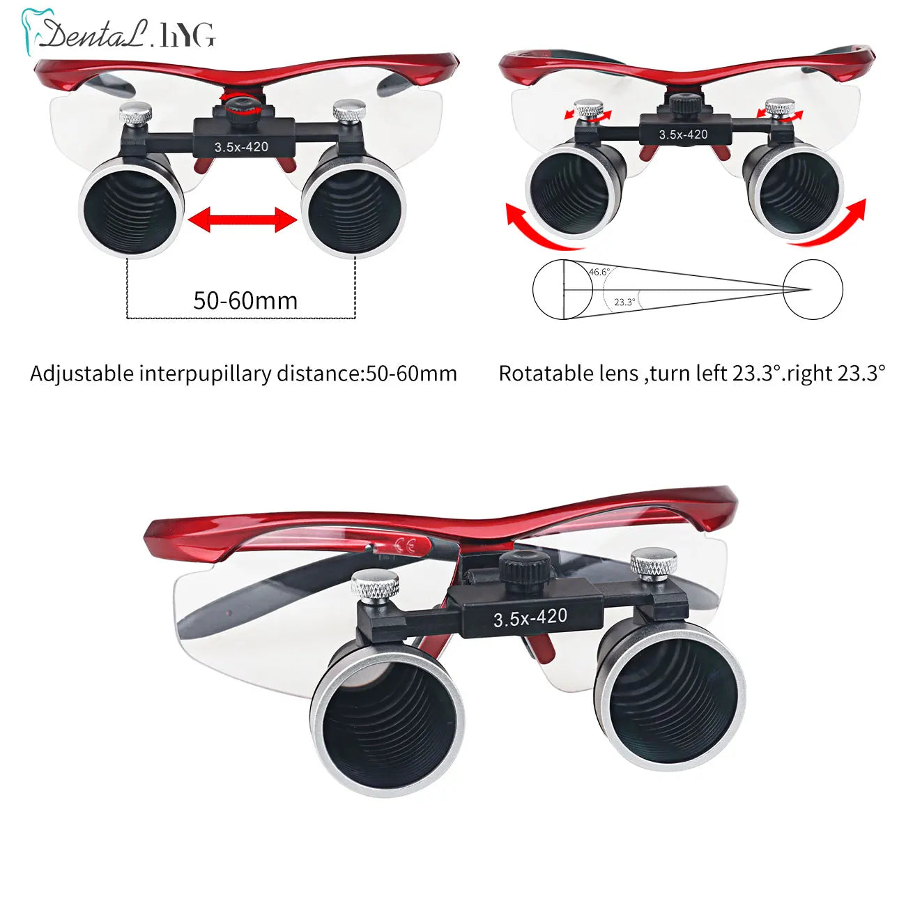 Loupes Binoculaires Dentaires 2.5X / 3.5X – Ultra-Légères | HARBOR DENT Ma boutique