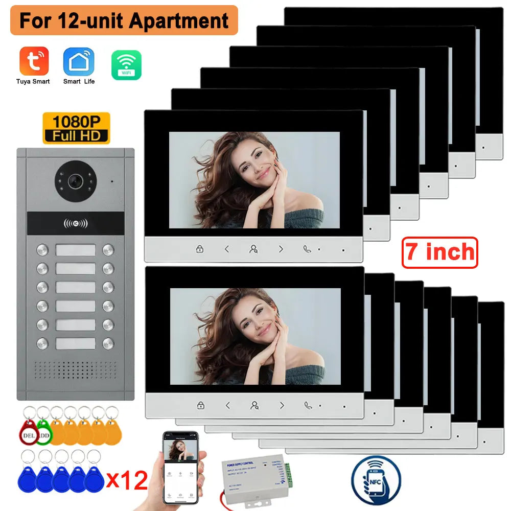 Interphone Vidéo Connecté LCD Multi-Appartement — Visiophone HD HSmartcam - BLACKBEARD OUTDOOR INDUSTRIES