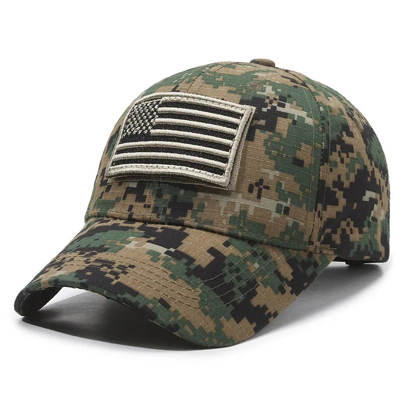 Casquette Baseball Drapeau Américain Brodé – Camouflage Respirante Unisexe | 14 Coloris - BLACKBEARD OUTDOOR INDUSTRIES