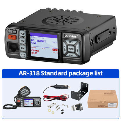 ABBREE AR-318 / AR-218 – Radio Mobile Portable VHF/UHF Double Bande 25W 128 Canaux - BLACKBEARD OUTDOOR INDUSTRIES