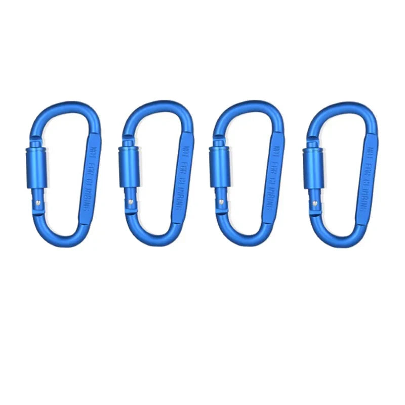 Set de 4 Mousquetons en Aluminium Alliage – Clip Porte-Clés Camping & Survie EDC - BLACKBEARD OUTDOOR INDUSTRIES