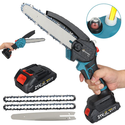 Tronçonneuse Électrique Sans Fil 3000W – Coupe Bois, Taille Pruning 6/8 Pouces – Outil Puissant Rechargeable 18V - BLACKBEARD OUTDOOR INDUSTRIES