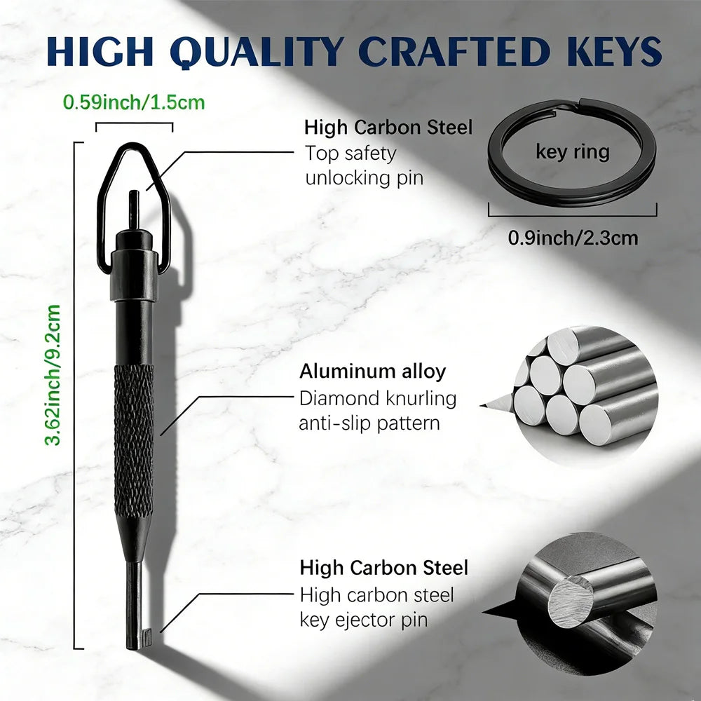 Clé de Menottes Rotative AK-02B – Acier Haute Carbone & Aluminium | Menottes Police Standard | Lot de 1 à 20 - BLACKBEARD OUTDOOR INDUSTRIES