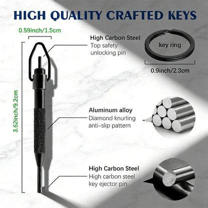 Clé de Menottes Rotative AK-02B – Acier Haute Carbone & Aluminium | Menottes Police Standard | Lot de 1 à 20 - BLACKBEARD OUTDOOR INDUSTRIES