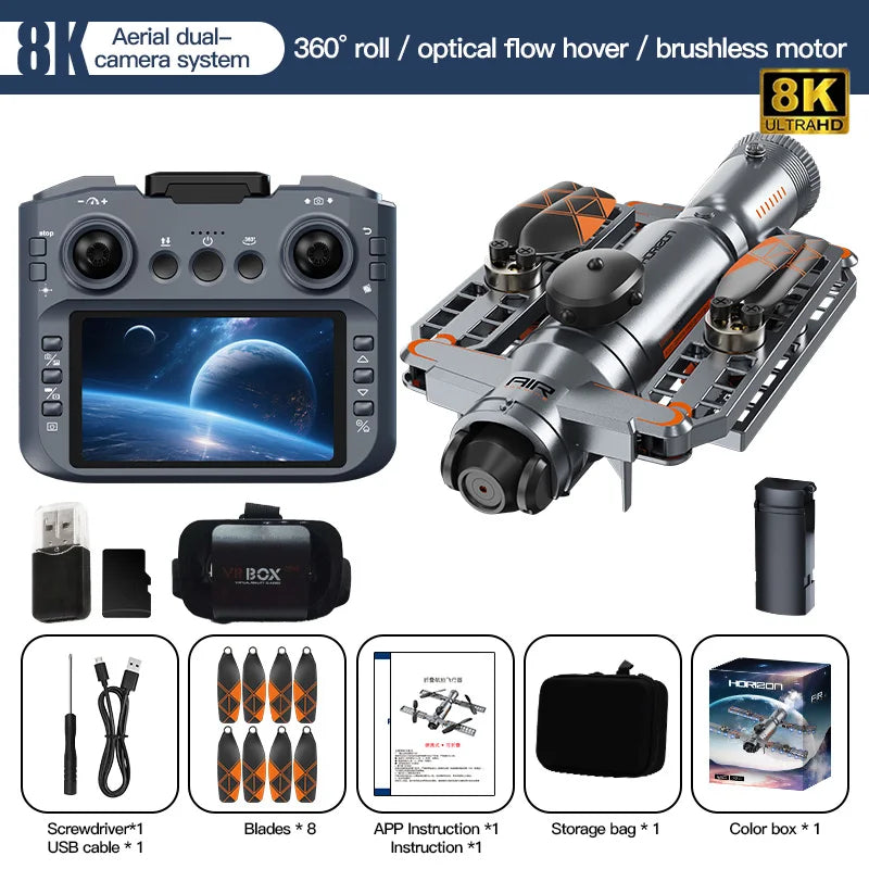 Drone AE22 Brushless 4K/8K – Écran 4,3" | GPS, Évitement d'obstacles, FPV WiFi 5G, Pliable