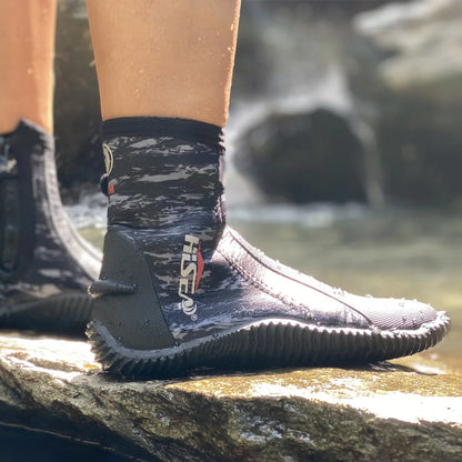 Bottes de Plongée Néoprène 5MM HISEA – Montantes, Imperméables, Antidérapantes | Surf, Scuba, Snorkeling | EU 36-45