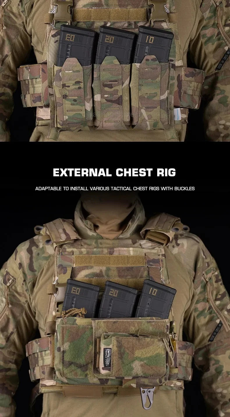 Gilet Tactique AVS MBAV Plate Carrier – Gilet Modulaire Adaptatif à Libération Rapide, Confortable, avec Système MOLLE – Airsoft, Entraînement, Chasse et Combat BLACKBEARD OUTDOOR INDUSTRIES