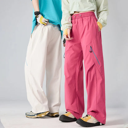 Pantalon cargo de randonnée femme déperlant et respirant, taille élastique