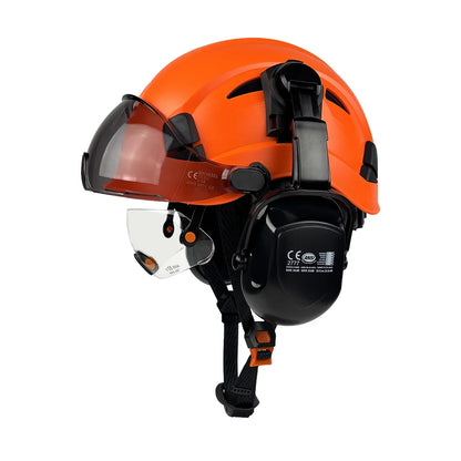 Casque de Sécurité ABS Pompier & Sauvetage — Visière, Cache-Oreilles CE/ANSI - BLACKBEARD OUTDOOR INDUSTRIES