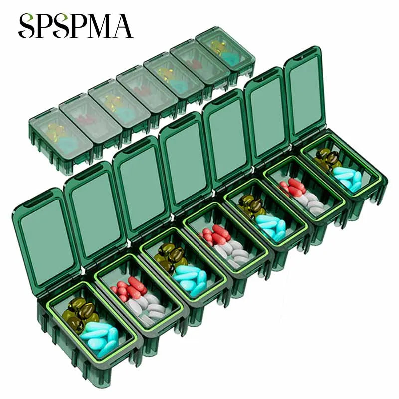 Pilulier Hebdomadaire XXL – Organiseur de Médicaments 7 Jours avec Compartiments Amovibles Ma boutique