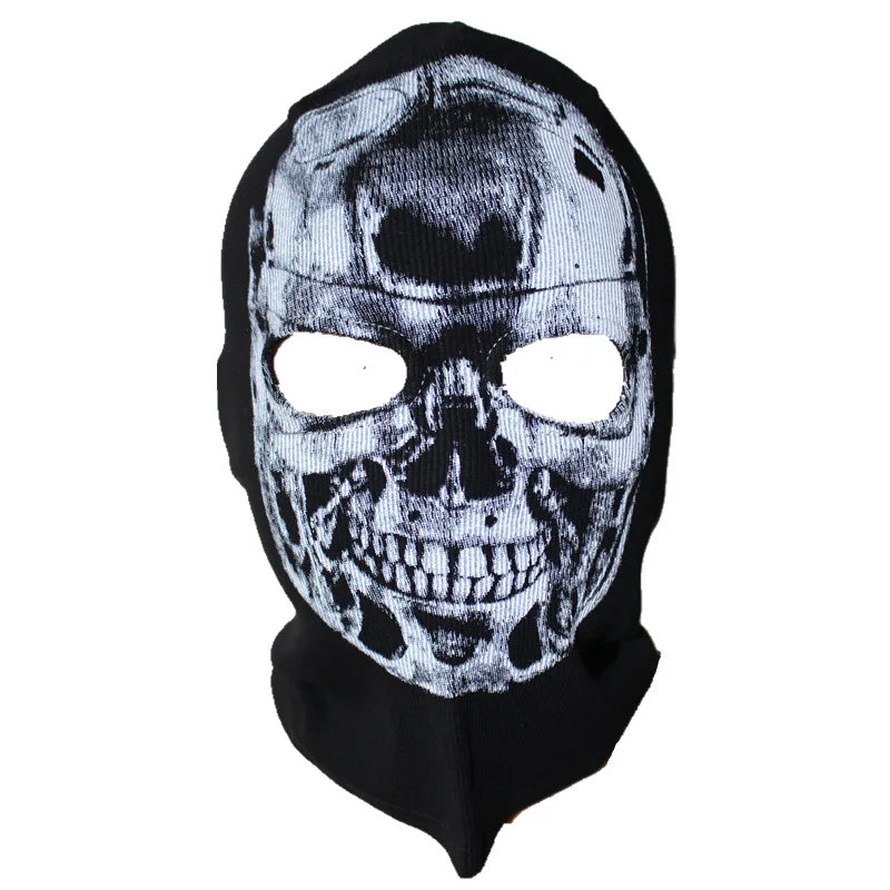 Cagoule Balaclava 100% Coton Ghost Skull – Masque Intégral Visage & Cou – Ski, Vélo, Airsoft – 26 Coloris