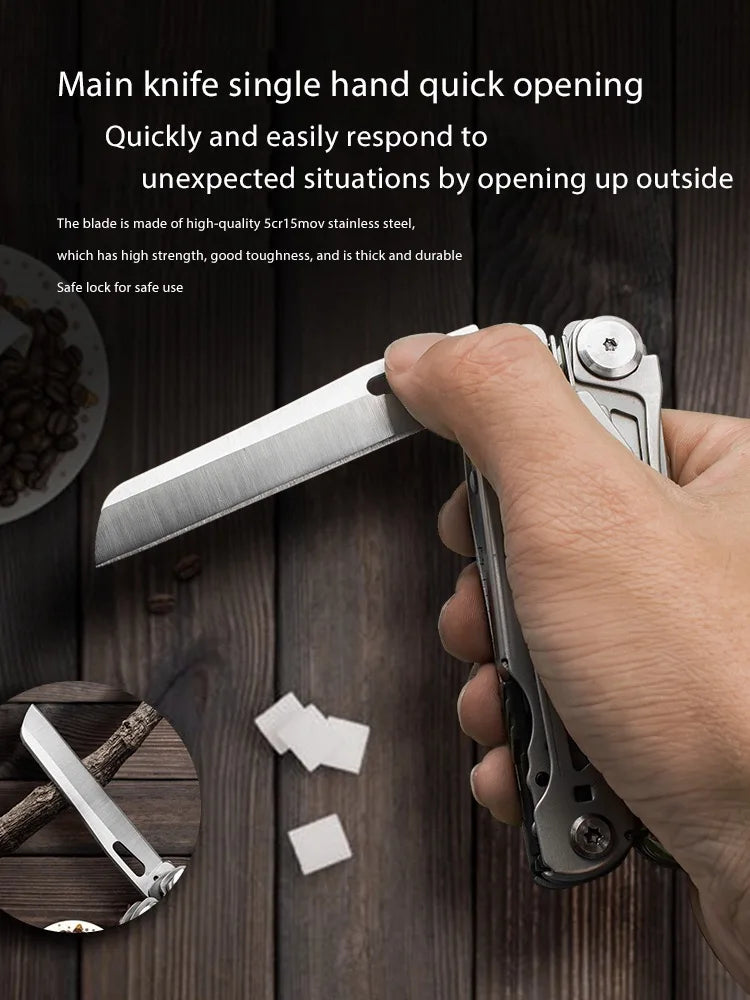 Outdoor Camping Multi Tools Folding Survival Gear Plier Knife Wire Stripper Outdoor Mini Portable Hand Tools Knife, Scissors ﻿ BLACKBEARD OUTDOOR INDUSTRIES
