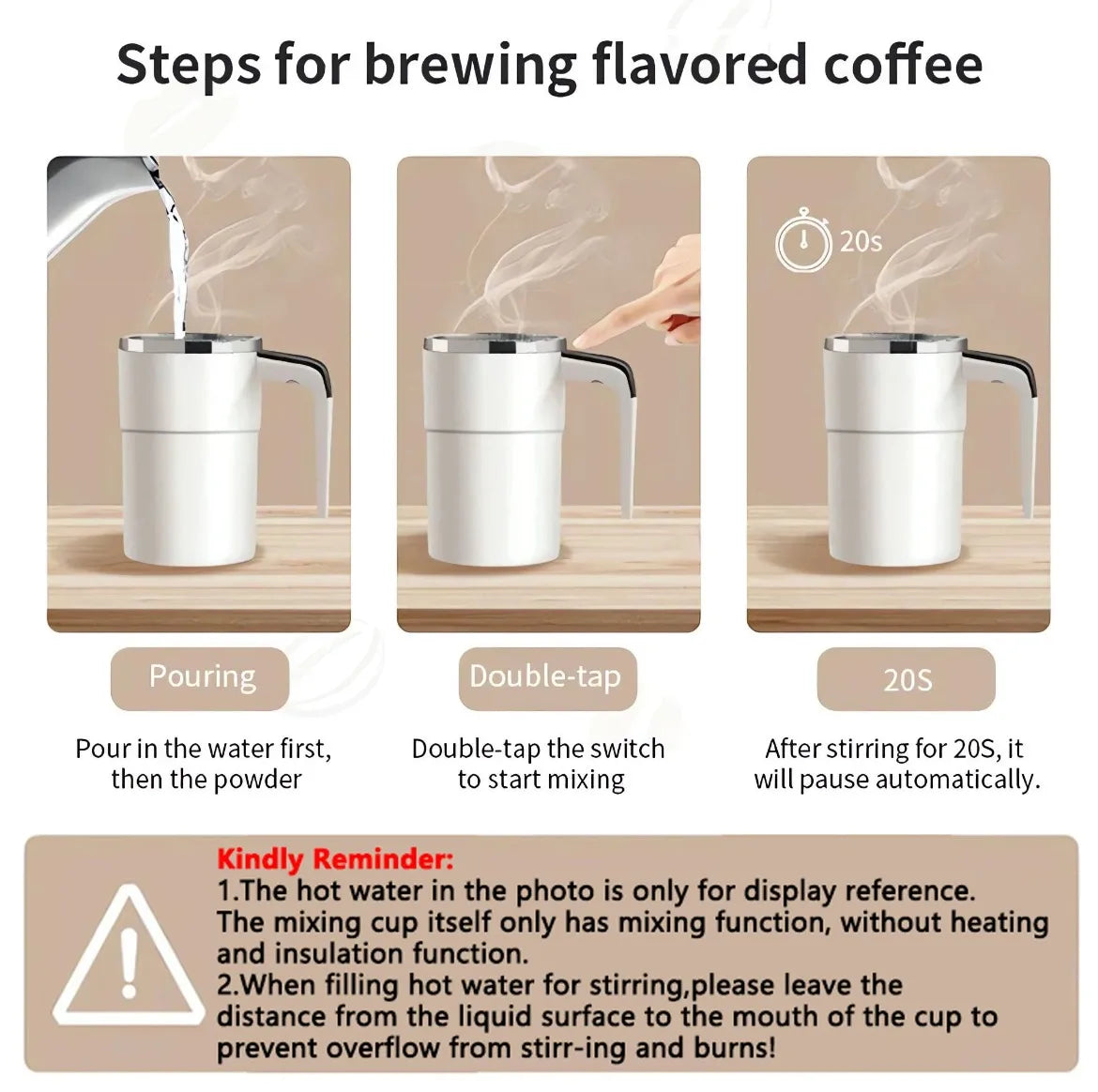 380ML Mini Electric Coffee Self Mixing Mug IP67 Waterproof Food Safe Coffee Mug USB Rechargeable Automatic Magnetic Cup For Tea BLACKBEARD OUTDOOR INDUSTRIES