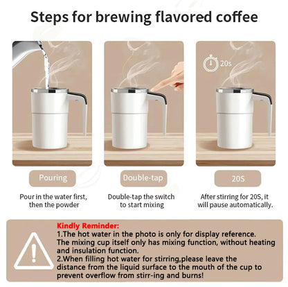 380ML Mini Electric Coffee Self Mixing Mug IP67 Waterproof Food Safe Coffee Mug USB Rechargeable Automatic Magnetic Cup For Tea BLACKBEARD OUTDOOR INDUSTRIES
