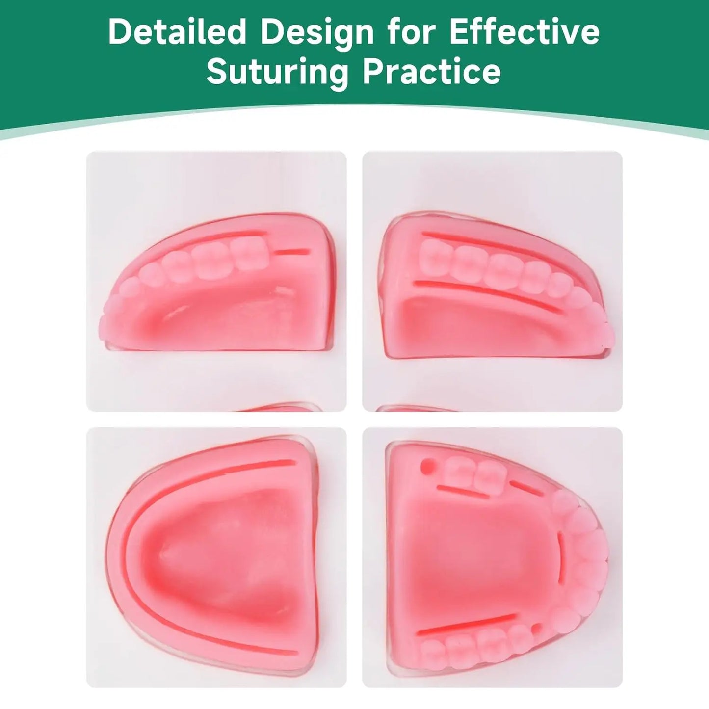 Kit Suture Dentaire 4-en-1 – 4 Pads Gencive Résine, Outils Inox & 6 Fils 4/0 – Formation Étudiants Dentistes