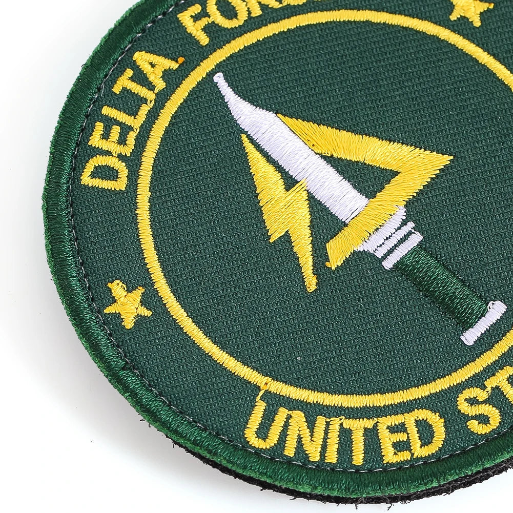 Patch Tactique Delta Force US Army – Broderie Hook & Loop 8x8 cm