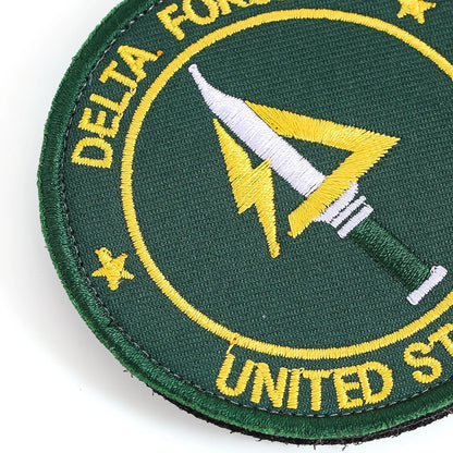 Patch Tactique Delta Force US Army – Broderie Hook & Loop 8x8 cm