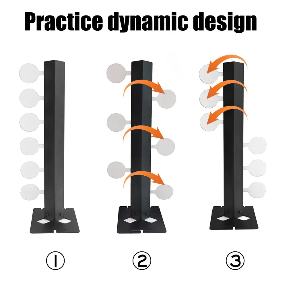 CIBLE MÉTAL RÉACTIVE LUXE – SYSTÈME SWING ET ROTATION AUTOMATIQUE POUR TIR SPORTIF Ma boutique