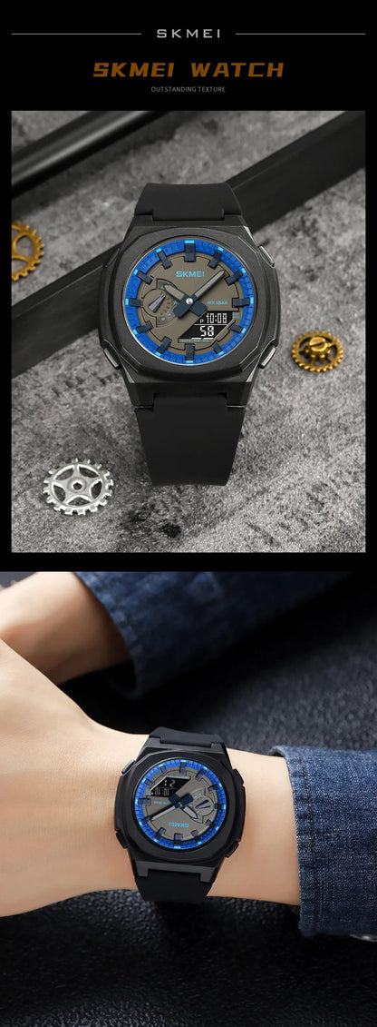 Montre de Sport SKMEI 2091 pour Homme – Montre Numérique Militaire Résistante à l'Eau avec Fonction Compte à Rebours et Date - BLACKBEARD OUTDOOR INDUSTRIES