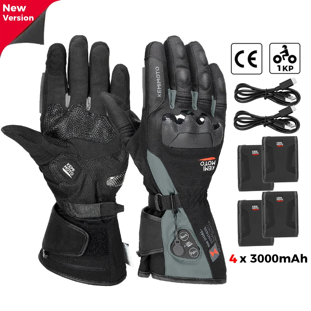 Gants chauffants rechargeables grand froid, tactiles et imperméables