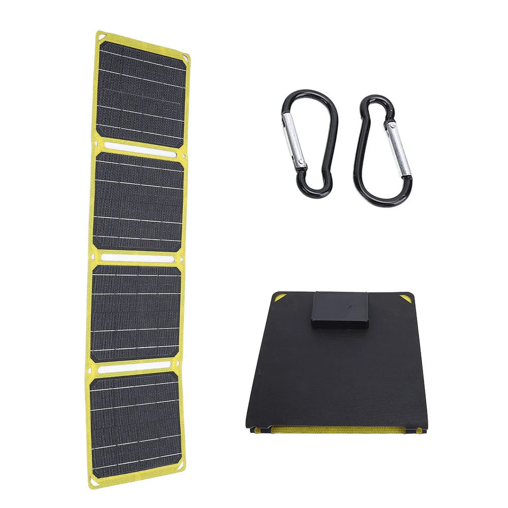 Panneau Solaire Portable Pliable VAKIND 30W/40W – 5V/18V USB-A, USB-C & DC – Étanche IP65 pour Téléphones, Powerbanks, Randonnée, Camping - BLACKBEARD OUTDOOR INDUSTRIES