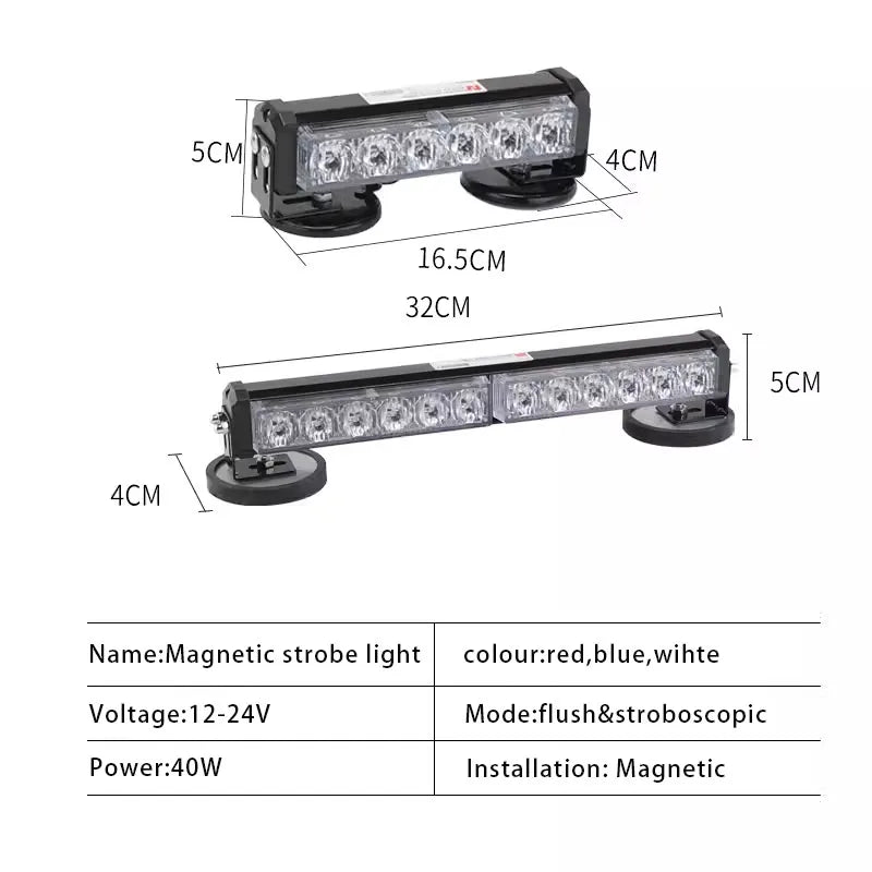 Gyrophare LED Rechargeable – Gyrophare Police Magnétique | Haute Visibilité - BLACKBEARD OUTDOOR INDUSTRIES