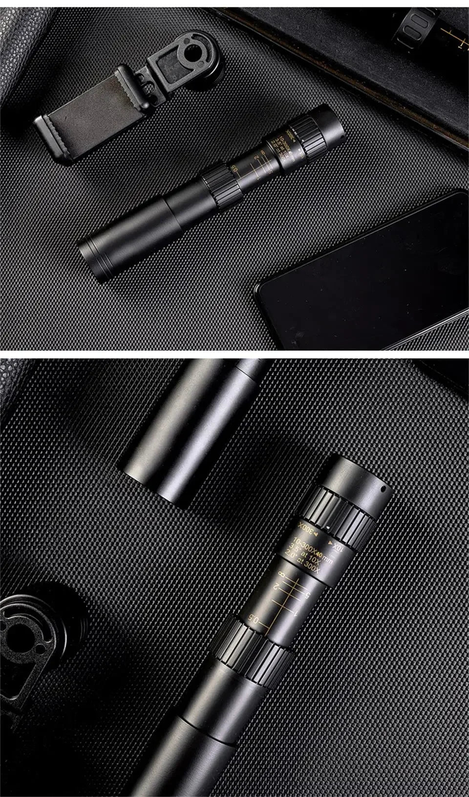 Monoculaire Haute Définition 10-300x40 avec Prismes BAK4 – Télescope Professionnel Portable Zoom Longue Portée 4K pour Camping, Observation et Aventures Extérieures - BLACKBEARD OUTDOOR INDUSTRIES