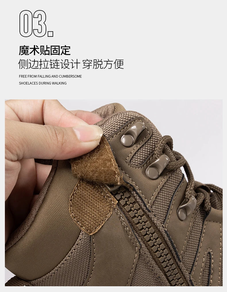 Bottes Tactiques pour Homme – Hautes, Lacées, Militaires, de Randonnée, en Cuir PU, Imperméables, Taille Plus, Unisexes, pour Escalade et Travail - BLACKBEARD OUTDOOR INDUSTRIES