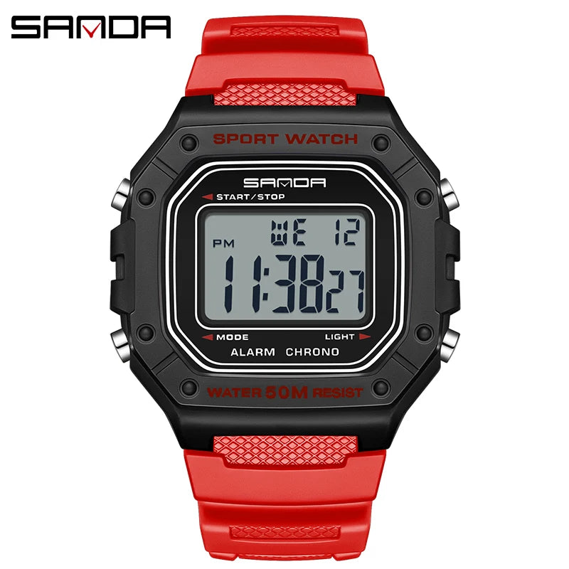 Montre Militaire Digitale SANDA 2156 – Sport LED Étanche 5 Bar Homme
