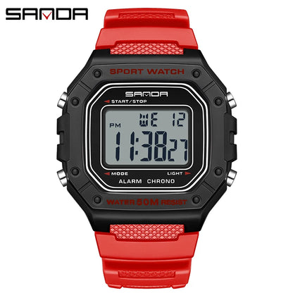 Montre Militaire Digitale SANDA 2156 – Sport LED Étanche 5 Bar Homme