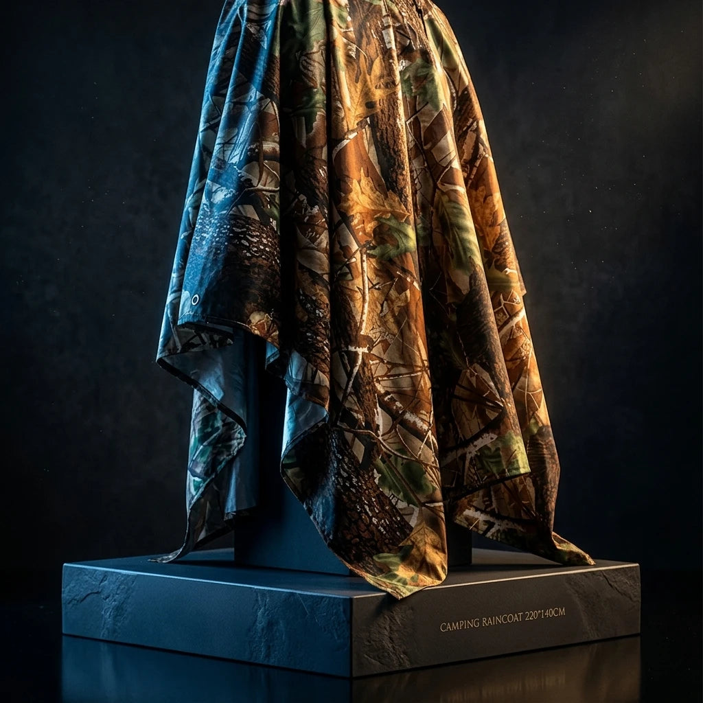 Poncho Pluie 3-en-1 Imperméable — Cape, Bâche & Tapis de Sol | Camouflage, Vert, Orange, Bleu, Noir - BLACKBEARD OUTDOOR INDUSTRIES