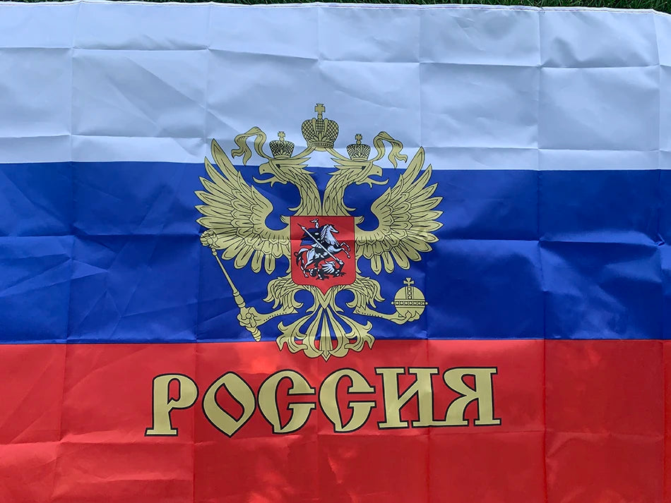 Drapeau de la Russie SKY FLAG – 90x150cm en Polyester, Drapeau Présidentiel Russe, Bannières Nationales de Russie BLACKBEARD OUTDOOR INDUSTRIES