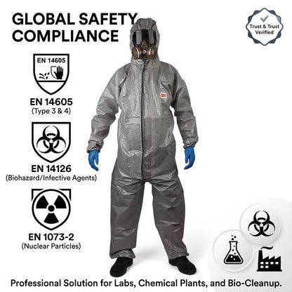 Combinaison de protection 3M 4570 - protection chimique professionnelle, Type 3/4/5/6, antistatique - BLACKBEARD OUTDOOR INDUSTRIES