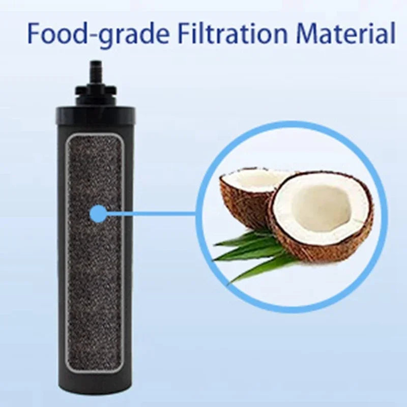 Cartouches Filtrantes Charbon Actif Noix de Coco pour Berkey BB9-2 – Filtration 1 Micron, 99% Chlore | Pack 2 ou 4 Pièces