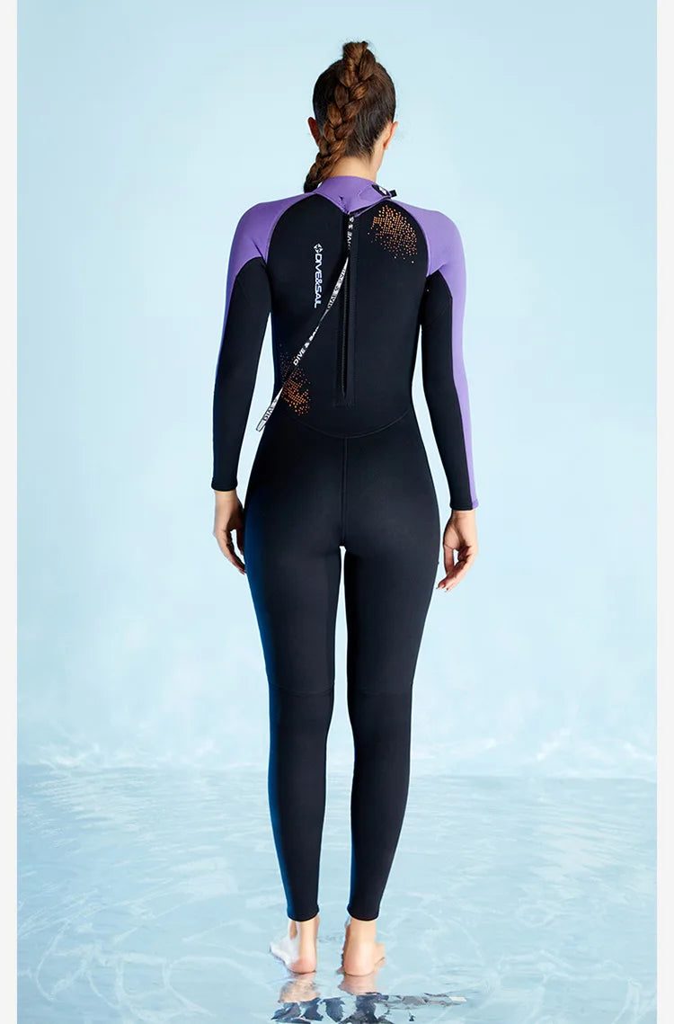 Combinaison de Plongée Femme 3 mm – Monopièce Épaissie à Manches Longues - BLACKBEARD OUTDOOR INDUSTRIES