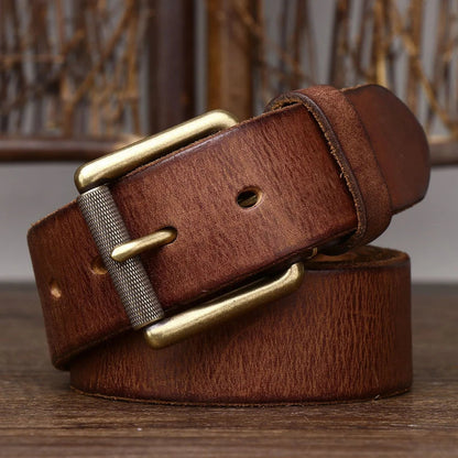Ceinture Vintage en Cuir de Vachette Véritable Ma boutique